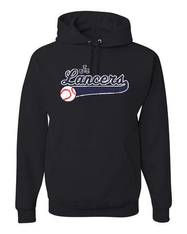 Jr. Lancers Baseball Heavyweight Varsity Full-Zip Hooded Sweatshirt - IND45UVZ w/ JRL Logo Embroidered on Left Chest
