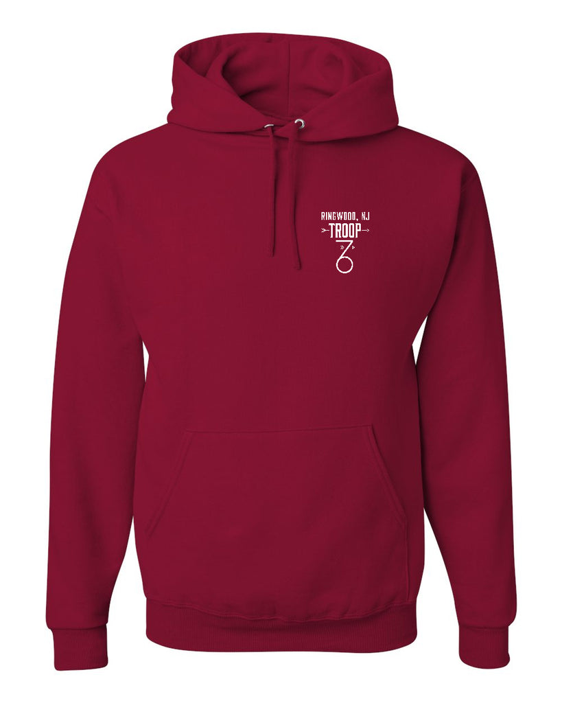 Troop 76 JERZEES - NuBlend® Hooded Sweatshirt - 996MR w/ Troop 76 Nobe Design on Front & Back