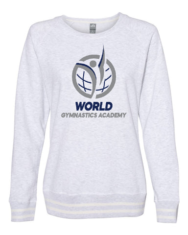 World Gymnastics Dyenomite - RAINBOW FLO Blended Hooded Sweatshirt - 680VR w/ 2 Color Stacked Design on Front