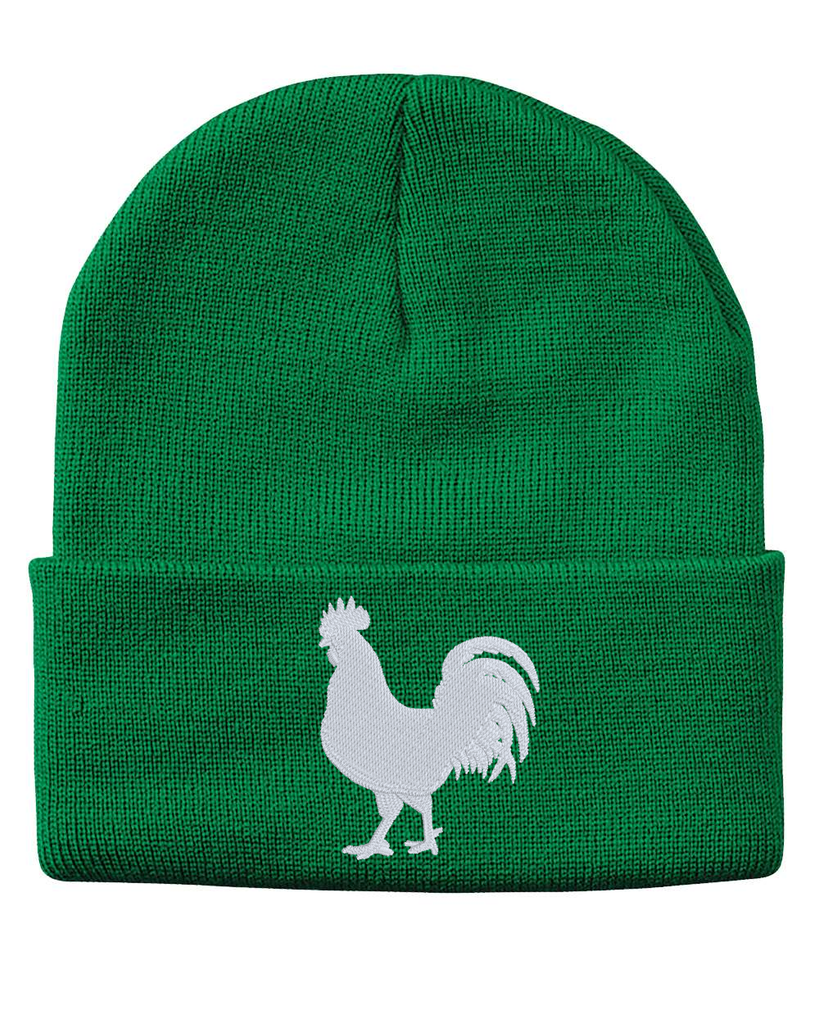 ROOSTER Embroidered Cuffed Beanie Hat