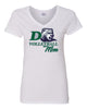 Drew Volleyball Heavy Cotton™ Women’s V-Neck T-Shirt - 5V00L w/ 4 Color D Mom Design on Front.