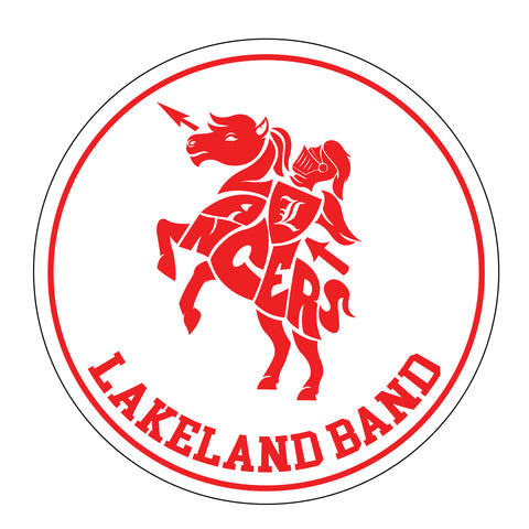 Lakeland Marching Band Black Next Level - Women's Ideal Crop Top - 1580 w/ 2 Color LLMB24 Design on Front