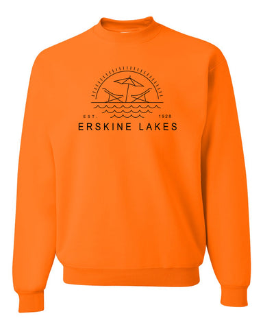 Erskine Lakes JERZEES - Nublend® Cadet Collar Quarter-Zip Sweatshirt - 995MR w/ ELPOA Design Embroidered on Left Chest