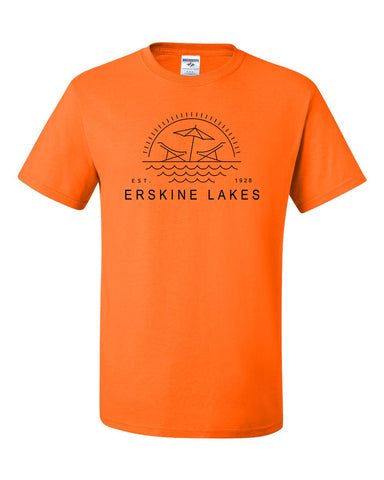 Erskine Lakes ITC Women’s Lightweight Crop Hooded Sweatshirt - AFX64CRP w/ EL24 Design on Front.