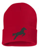 JUMPING HORSE Embroidered Cuffed Beanie Hat