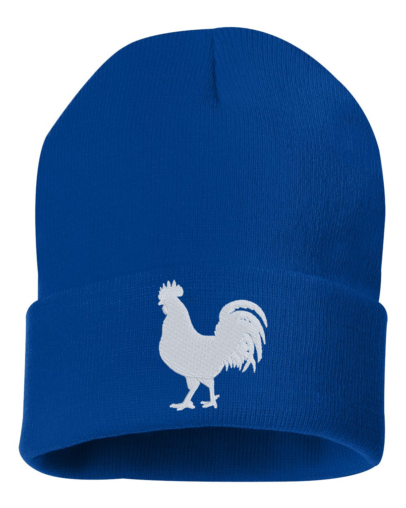 ROOSTER Embroidered Cuffed Beanie Hat