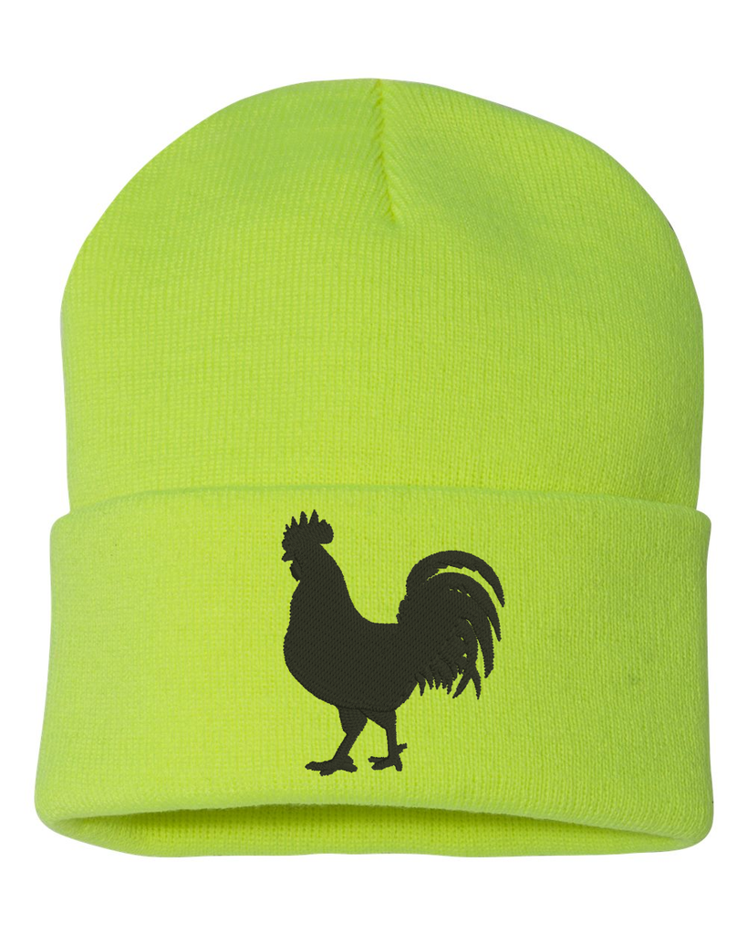 ROOSTER Embroidered Cuffed Beanie Hat