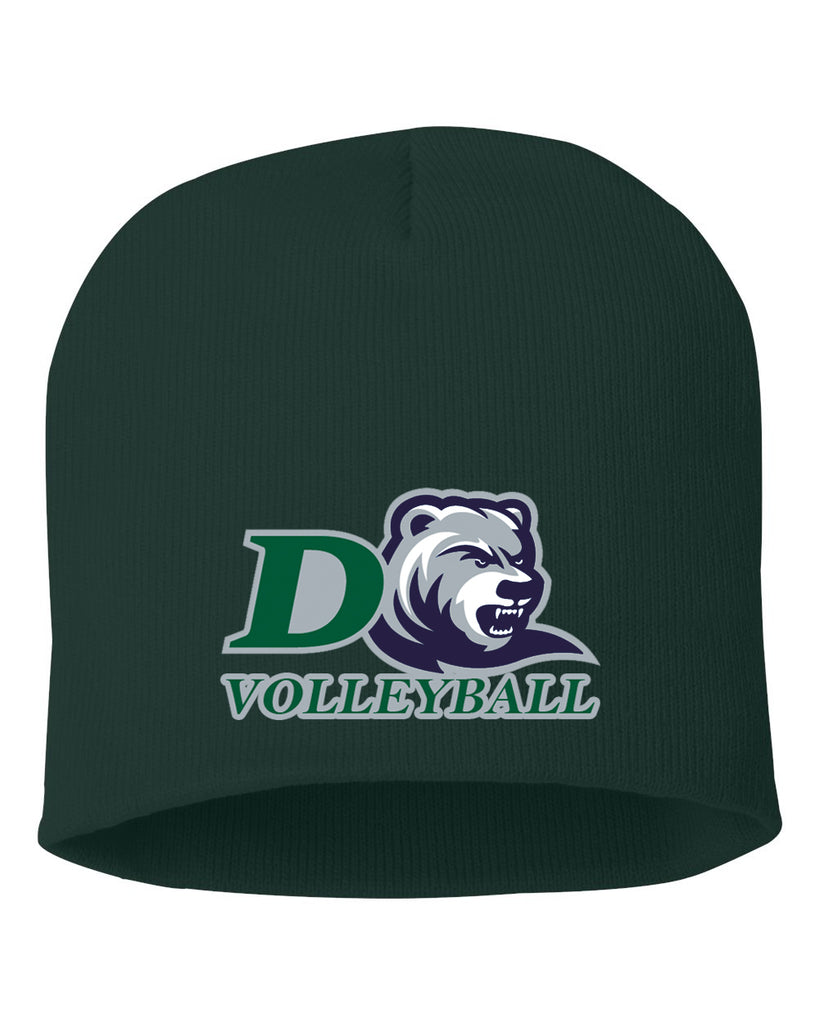 Drew Volleyball Sportsman - 8" Beanie - SP08 w/ 4 Color D-BEAR Design Embroidered on Front.