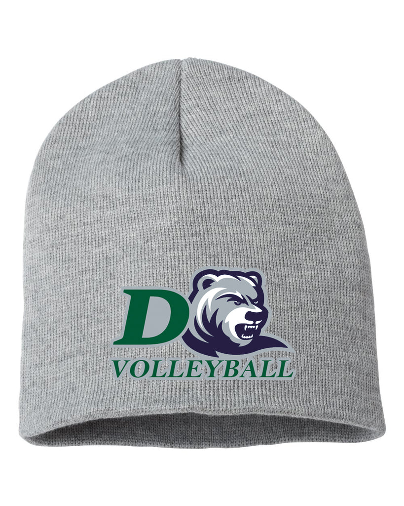 Drew Volleyball Sportsman - 8" Beanie - SP08 w/ 4 Color D-BEAR Design Embroidered on Front.