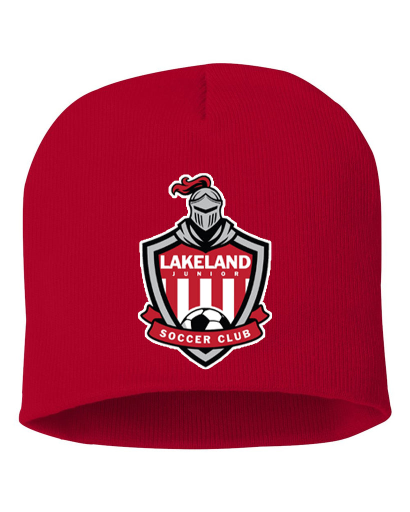 Lakeland Jr Soccer Club Sportsman - 8" Beanie - SP08 w/ LLJSC Logo Design Embroidered on Front.