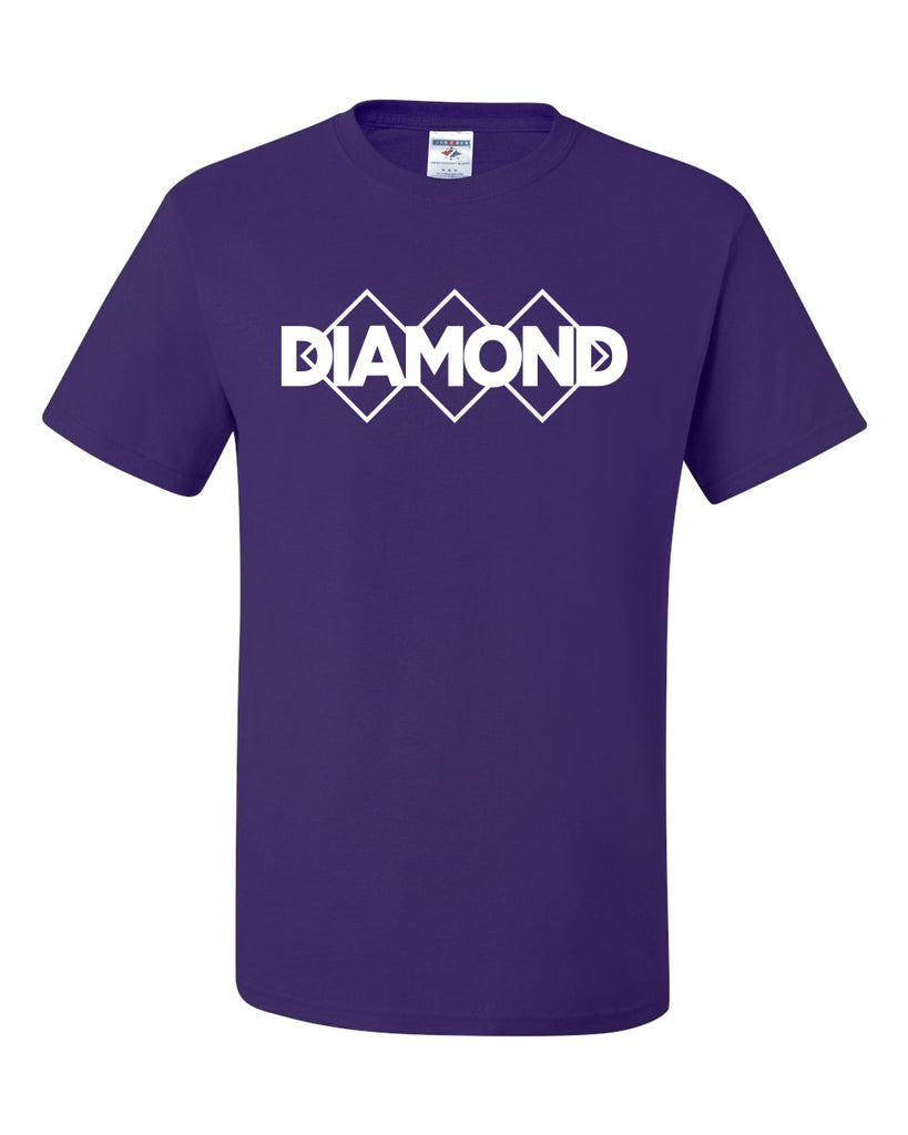 Diamond Gymnastics Purple JERZEES - Dri-Power® 50/50 T-Shirt - 29MR w/ 3Diamond Design on Front