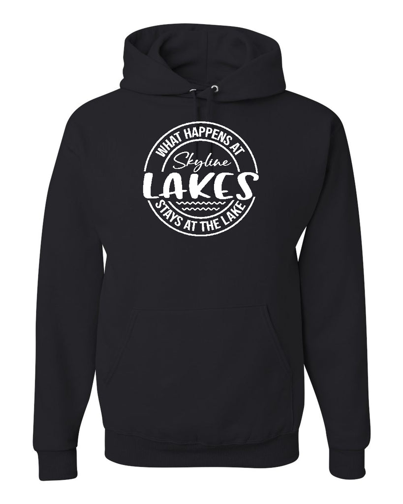 Skyline Lakes JERZEES - NuBlend® Hooded Sweatshirt - 996MR w/ What Happens Design on Front.