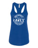 Skyline Lakes Next Level - Women's Ideal Racerback Tank - 1533 w/ What Happens Design on Front.