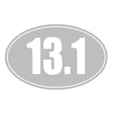 13.1 half marathon running solid oval single color transfer type decal