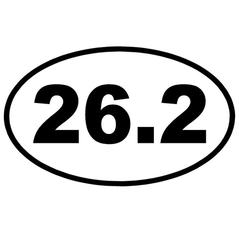 13.1 Half Marathon Running Solid Oval Single Color Transfer Type Decal