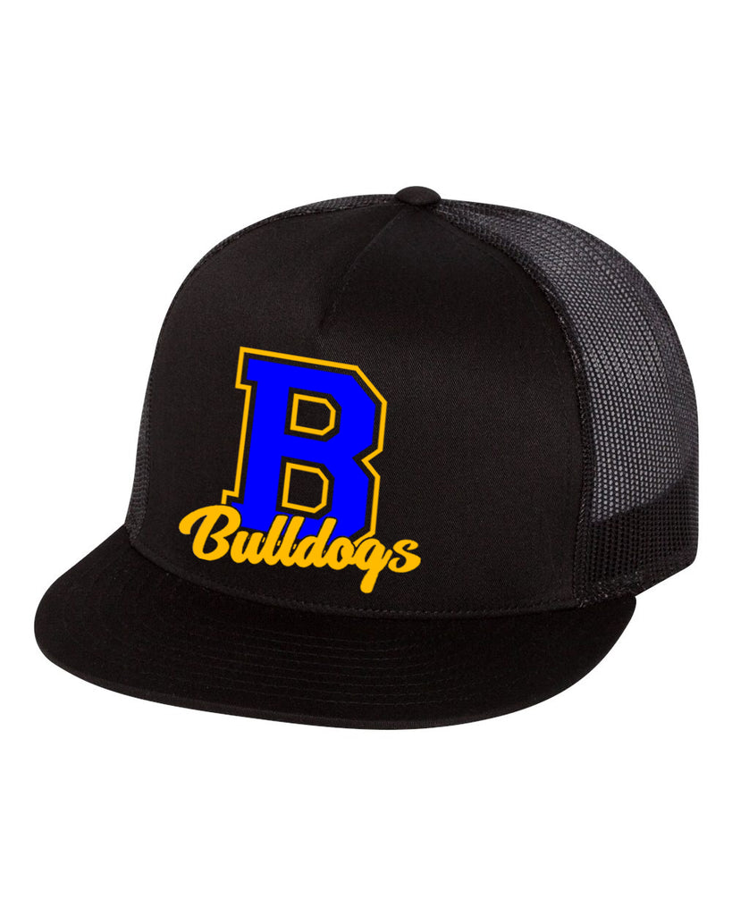 bulldogs 6006 classic snapback cap w/ bulldogs 2 color  "b" logo on front.