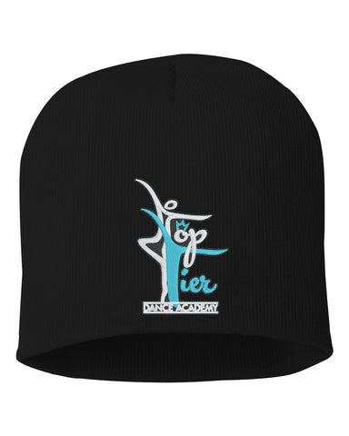TOP TIER Dance 12" Knit POM Beanie - SP15 w/ Top Tier Dance Company Logo Embroidered.