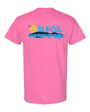 skyline lakes short sleeve tee w/ shield logo front & slpoa logo on back