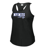 nfinite lux triblend black tank top - 3078 w/ nfinite all stars 2 color logo on front.