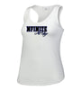 nfinite lux triblend white tank top - 3078 w/ nfinite all stars logo on front.