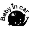 baby in car waving v1 single color transfer type decal
