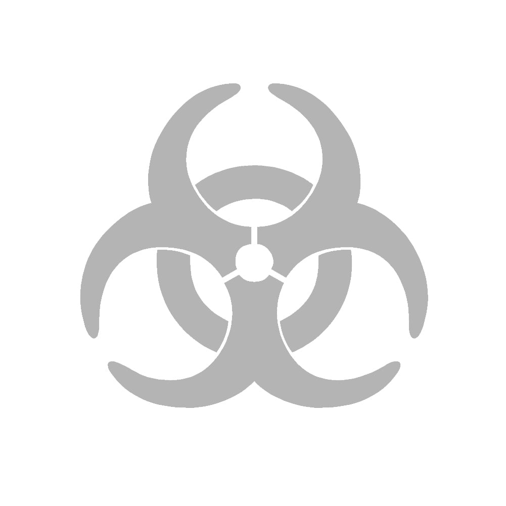 bio hazard symbol v1 single color transfer type decal