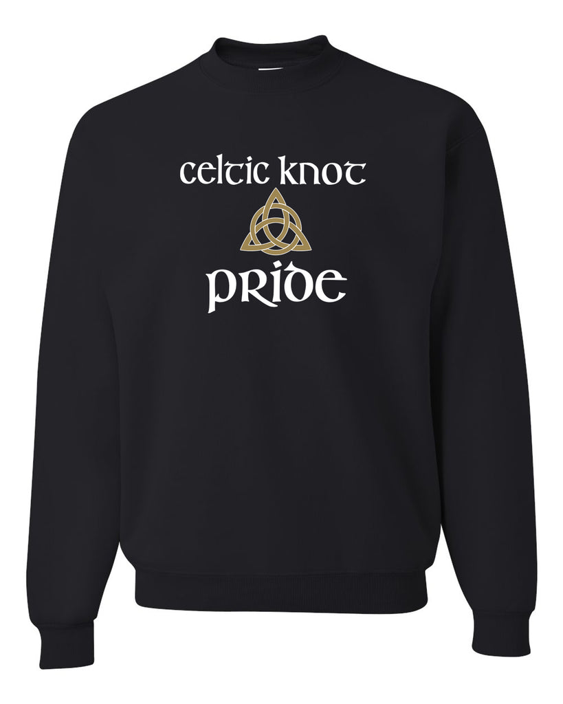 celtic knot black jerzees - nublend® crewneck sweatshirt - 562mr w/ full color celtic pride design on front