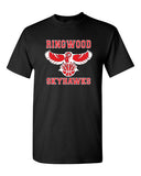 ringwood skyhawks black short sleeve tee w/ skyhawks logo on front