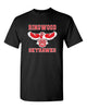 ringwood skyhawks black short sleeve tee w/ skyhawks logo on front