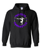 twisters gymnastics heavy blend black hoodie w/ twisters circle 2 color design