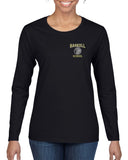 haskell school heavy cotton black long sleeve tee w/ small left chest haskell school 