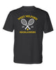West Milford Girls Tennis Black Badger - B-Core Sport Shoulders T-Shirt - 4120 w/ WM Girls Tennis Design on Front.