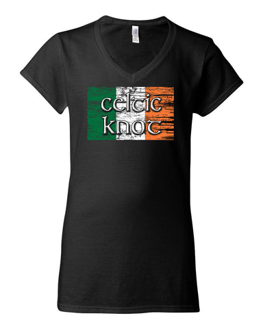 Celtic Knot Black JERZEES - NuBlend® Crewneck Sweatshirt - 562MR w/ Full Color Flag Design on Front