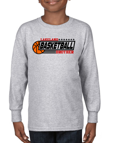 Lakeland Basketball SISTER Sport Gray Heavy Blend Shirt w/ V1 Lakeland Basketball SISTER on Front.