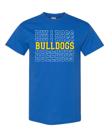 Butler Bulldogs Royal Blue 100% Cotton Tee w/ GO Bulldogs 2 Color Design