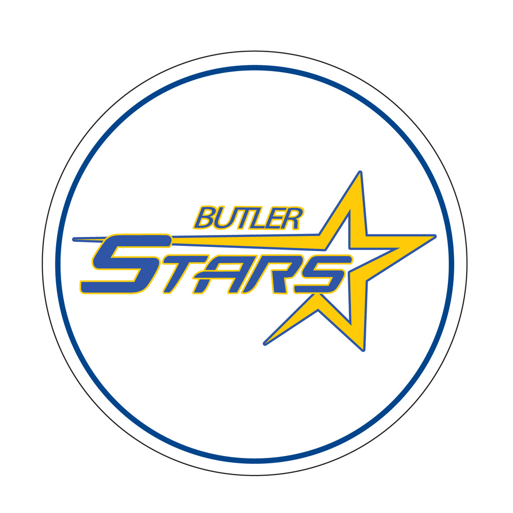 butler stars logo -  5.5" round magnet