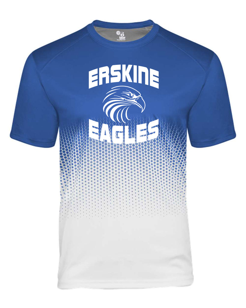 erskine school royal badger - hex 2.0 t-shirt - 2220 - w/ logo design 1 on front.