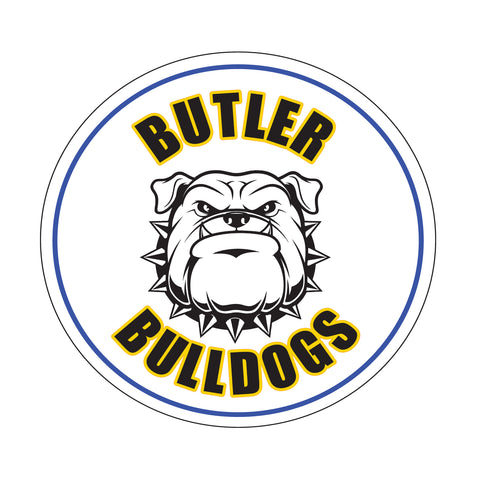 Bulldogs Wrestling Logo -  5.5" Round Magnet