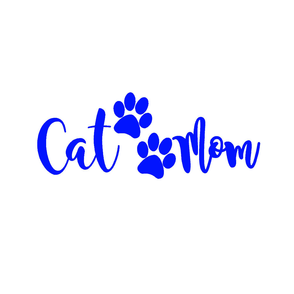 cat mom v3 single color transfer type decal
