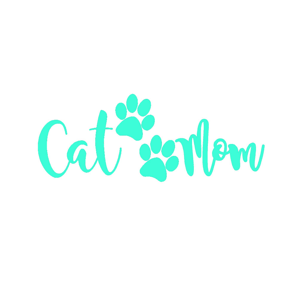 cat mom v3 single color transfer type decal