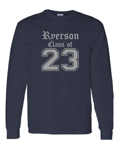 Ryerson School Sportsman - Solid Navy 12" Cuffed Beanie - w/ RAPTORS Embroidered on Front.