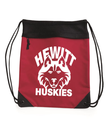 Hewitt Huskies NuBlend® Sweatpants - 973BR - Red w/ Logo down Leg.