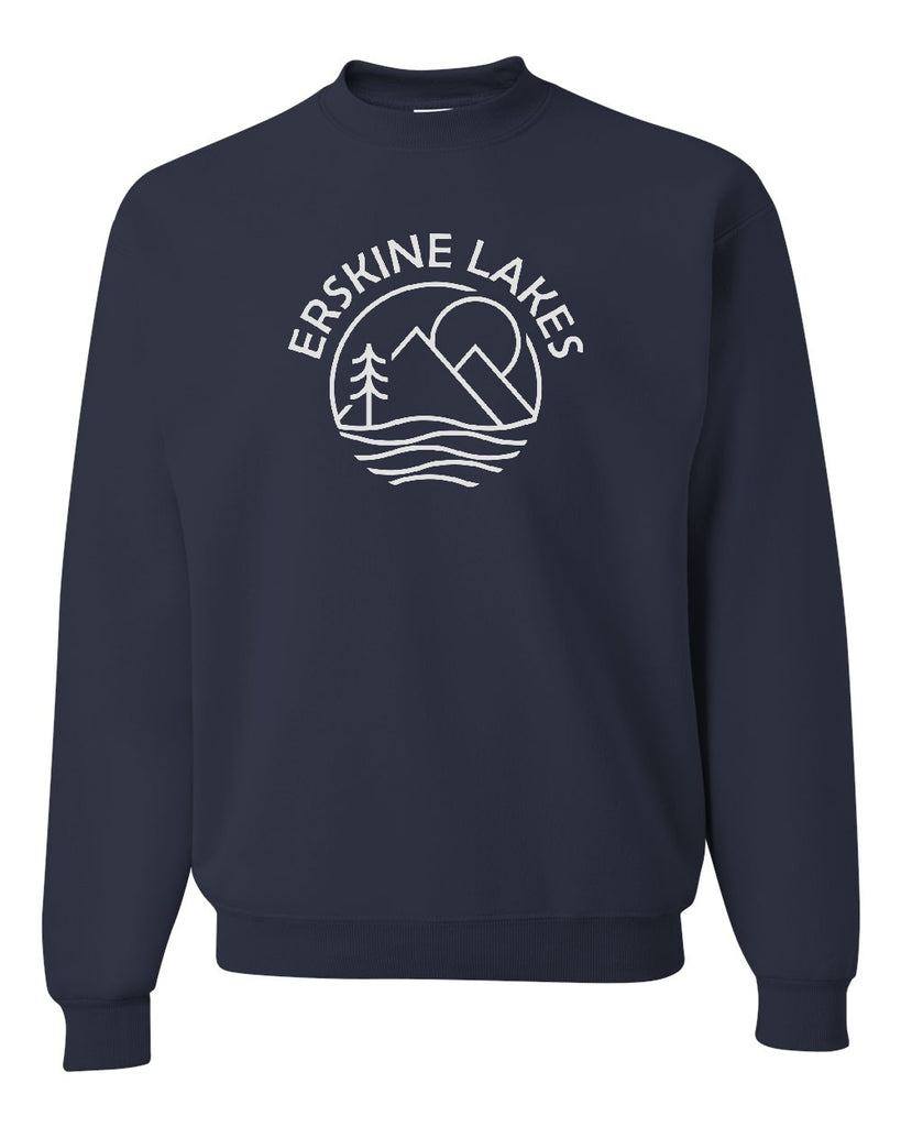 Erskine Lakes JERZEES - NuBlend® Crewneck Sweatshirt - 562MR w/ Erskine Lakes Design on Front.