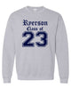 Ryerson Middle School Sport Gray JERZEES - NuBlend® Crew Neck Sweatshirt w/ Class of (YOUR YEAR) V2 Design on Front