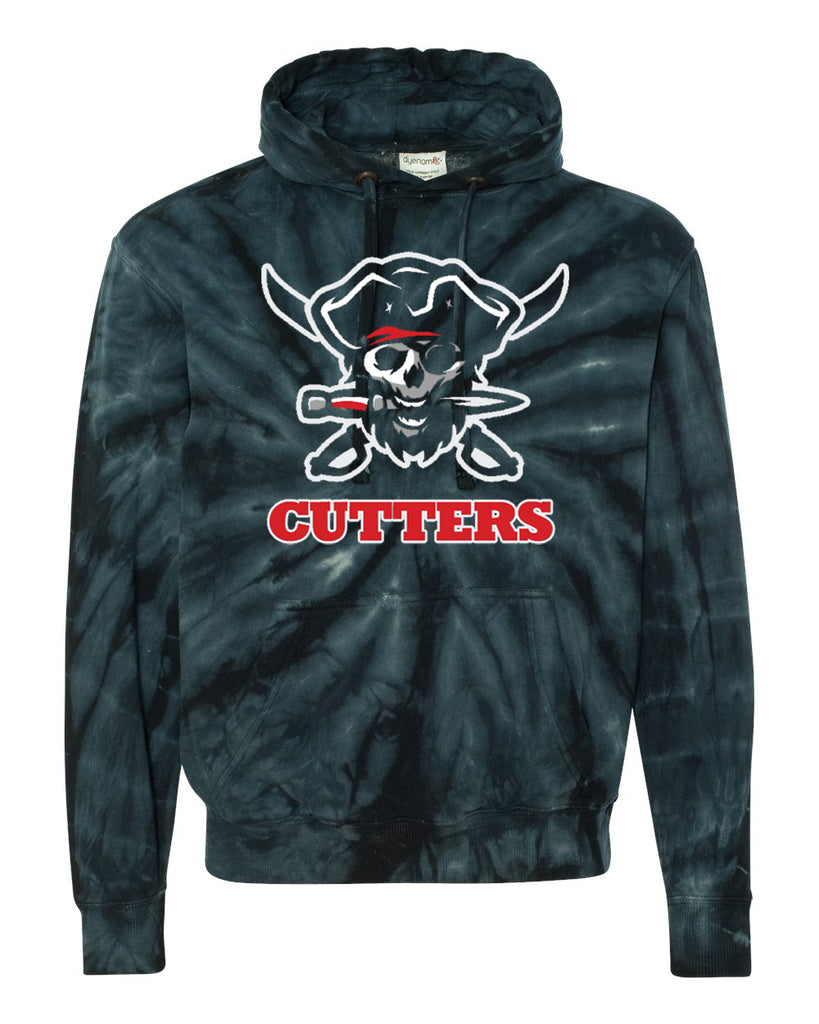 flfa black dyenomite - cyclone hooded sweatshirt - 854cy w/ cutters cheer/football pirate on front