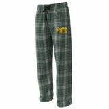Duffy's Tavern Forest Green PS FLANNEL PANTS w/ Duffy's Logo Embroidered on Hip.