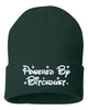 powered by bitchdust embroidered cuffed beanie hat