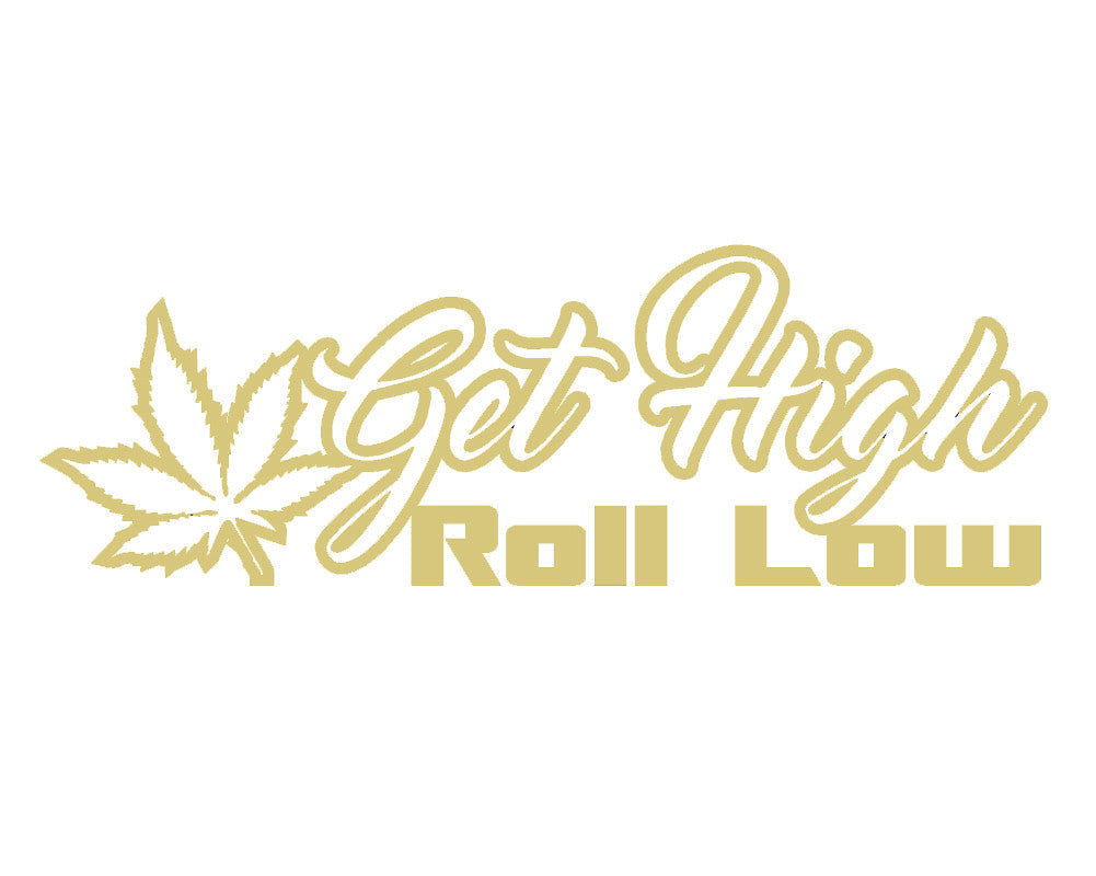 get high roll low v1 single color transfer type decal 7" / gold
