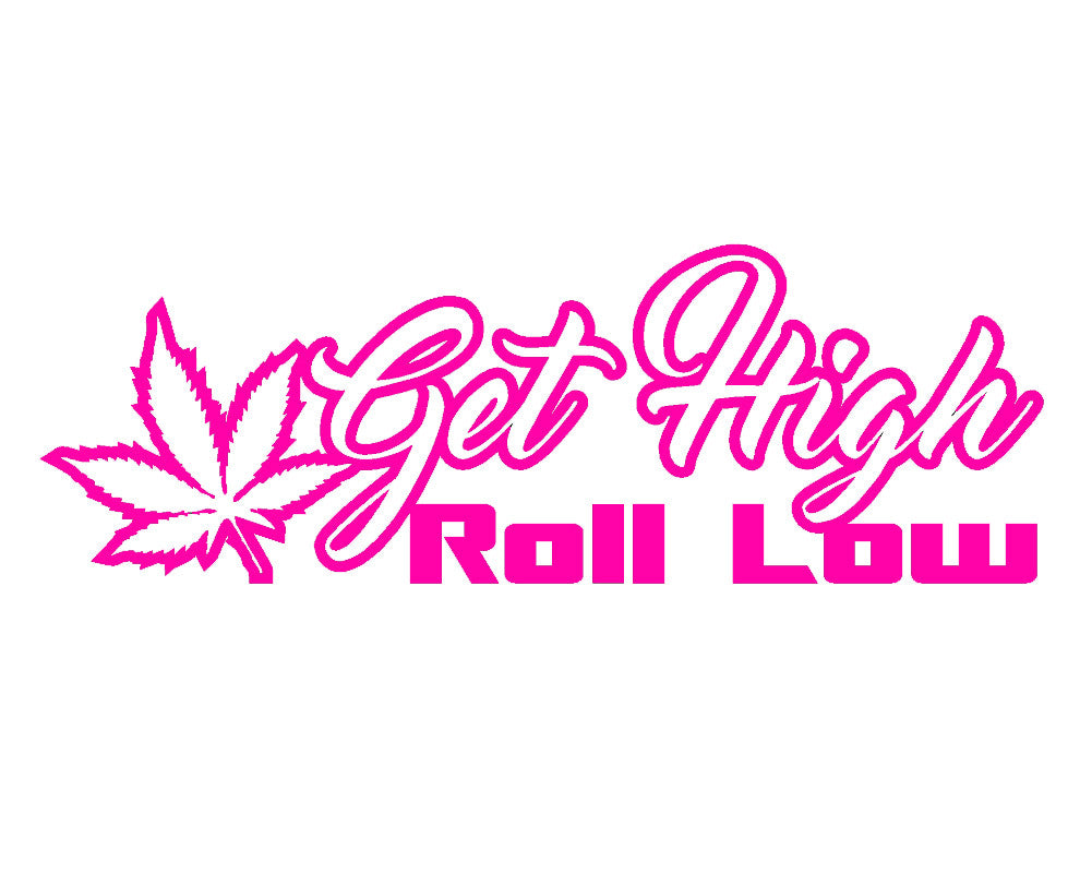 get high roll low v1 single color transfer type decal 7" / hot pink