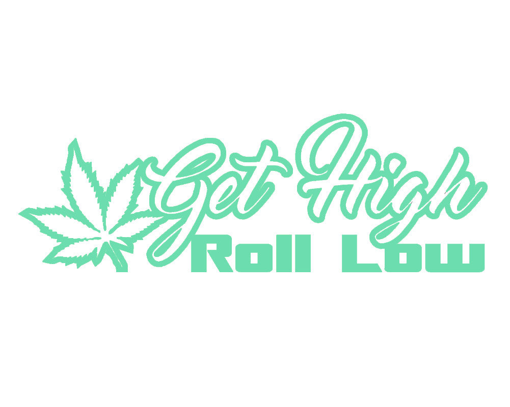 get high roll low v1 single color transfer type decal 7" / mint
